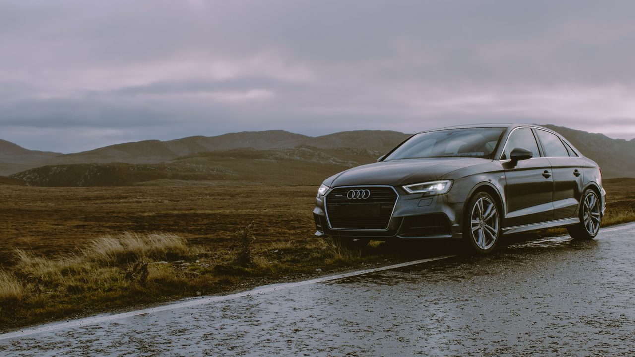 German luxury cars driving the Santa Barbara coast